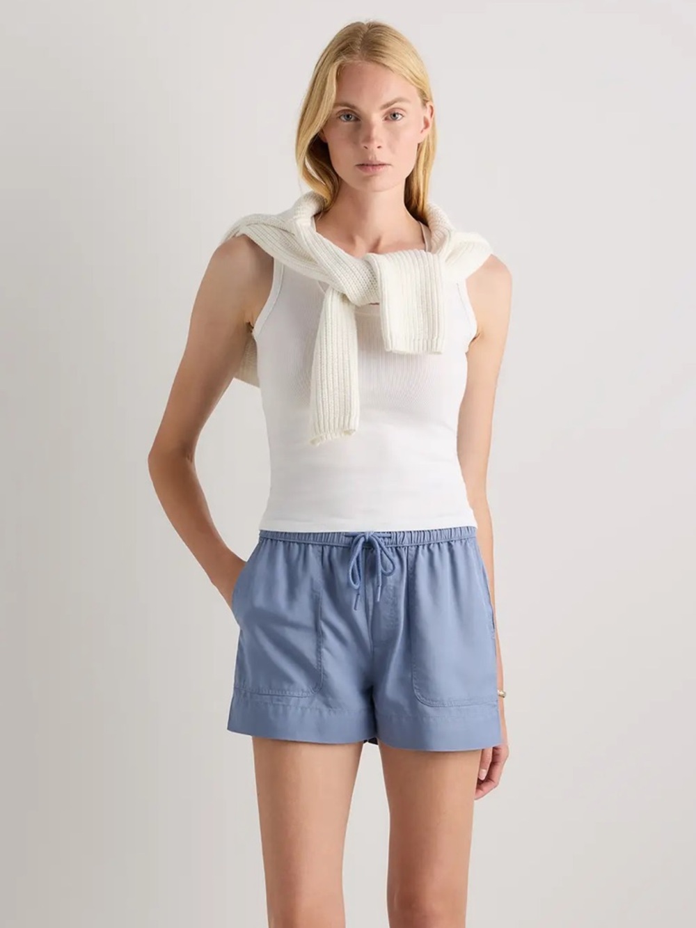 [Quince] Vintage Wash Tencel Utility Shorts